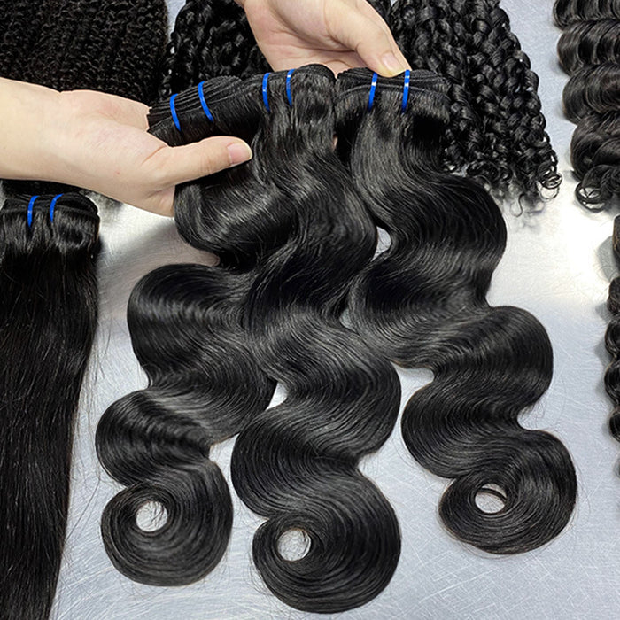 Real Curtain Body Wave Human Hair Ladies Long Curly Hair Bundle