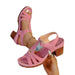 Summer New Solid Color Fish Mouth Thick Heel One-Way Buckle Strap High Heel Sandals - Dio Kollections