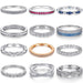 S925 Silver Women's Sterling Row Ring Same Row Diamond Zircon Women's Silver Ring Z+2 1/2 - Dio Kollections