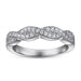 S925 Silver Women's Sterling Row Ring Same Row Diamond Zircon Women's Silver Ring Z+2 1/2 - Dio Kollections