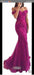 Dio Women's Luxurious Off Shoulder Boat Neck Lace Appliques Mermaid Evening Dresses - Dio Kollections