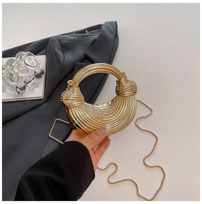 Clutch Bag Women Fashion Western Style Personality Trendy Handbag Crescent Bag