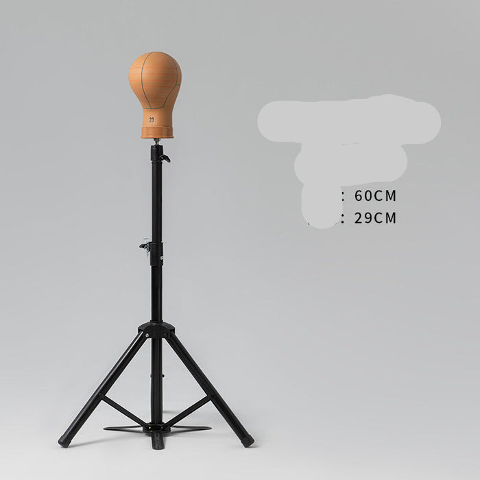 Basketball head model on a stand with dimensions displayed
