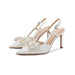 Elegant White Back Air Sandals with Detachable Butterfly Pearls for Women - Dio Kollections