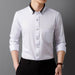 Men's Business Shirt Long Sleeve Non-Iron Four Sided Stretch Drill Buckle Shirt - Dio Kollections