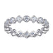 S925 Silver Women's Sterling Row Ring Same Row Diamond Zircon Women's Silver Ring Z+2 1/2 - Dio Kollections