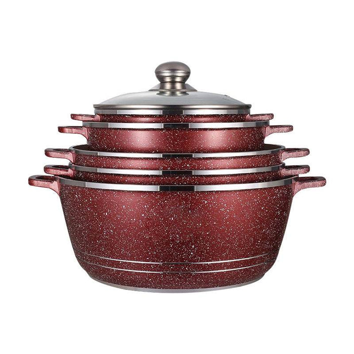 10-Piece Western-Style Non-Stick Marble Cookware Set - Dio Kollections