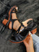 Summer New Solid Color Fish Mouth Thick Heel One-Way Buckle Strap High Heel Sandals - Dio Kollections