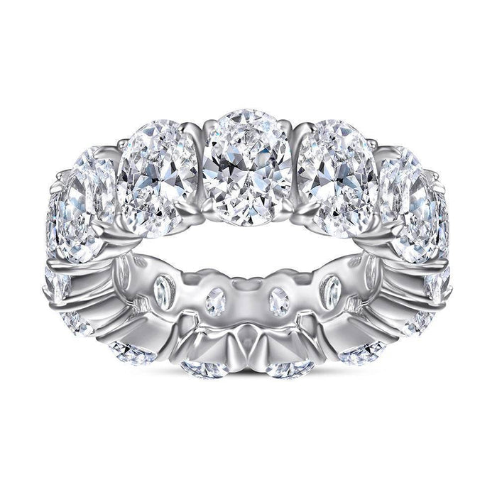 S925 Silver Women's Sterling Row Ring Same Row Diamond Zircon Women's Silver Ring Z+2 1/2 - Dio Kollections