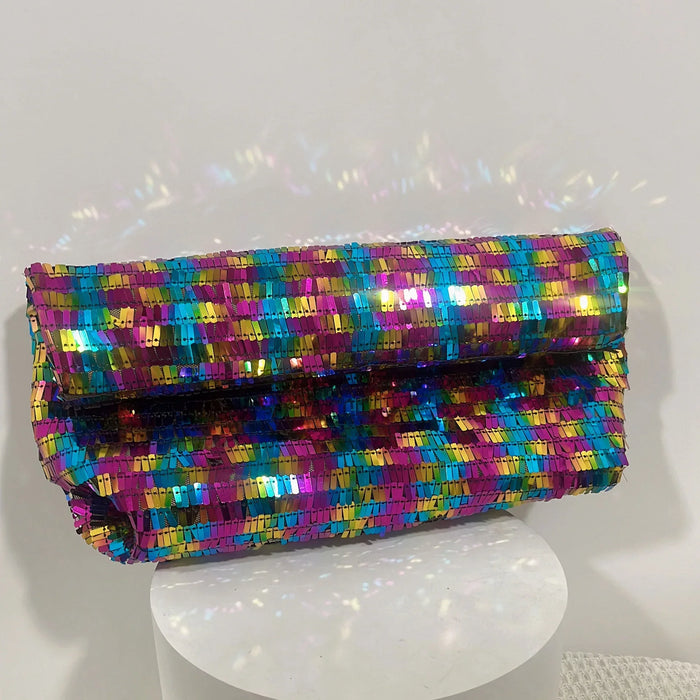 Ultra-Shiny Sequin Clutch Bags French Beaded Evening Handbags