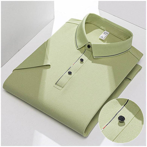 Cotton Short-sleeved Polo Shirt Men's Business Casual Lapel Solid Color Shirt - Dio Kollections