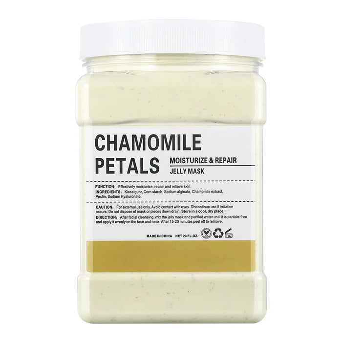 Jar of Chamomile Petals Jelly Mask on a white background