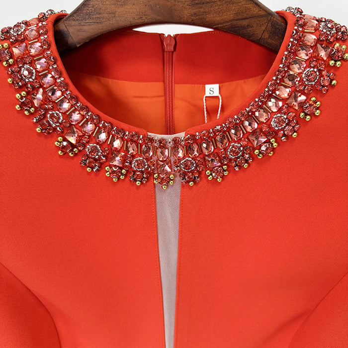 Dio Timeless Beaded Diamond Highend Vest Skirt Dress