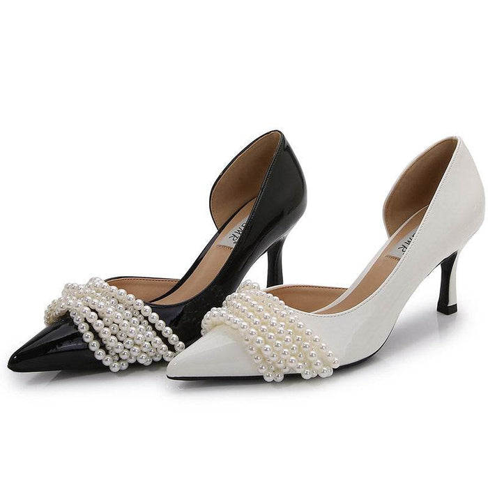 Dio Stiletto Pearl Fairy Tale Wedding Bridesmaid Bridal Shoes - Dio Kollections