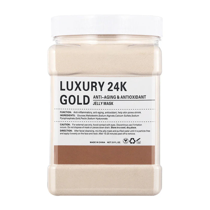Luxury 24K Gold Anti-Aging & Antioxidant Jelly Mask packaging on a white background