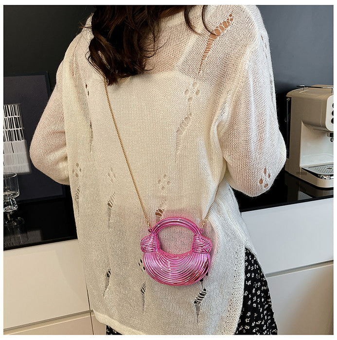 Clutch Bag Women Fashion Western Style Personality Trendy Handbag Crescent Bag