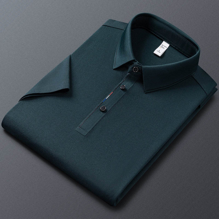 Cotton Short-sleeved Polo Shirt Men's Business Casual Lapel Solid Color Shirt - Dio Kollections