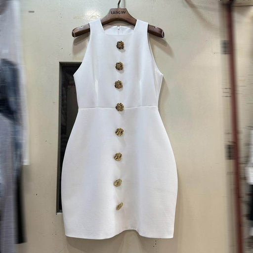 Dio Elegant Black Stitched Slim Fit Dress - Elegant Dress - Dio Kollections