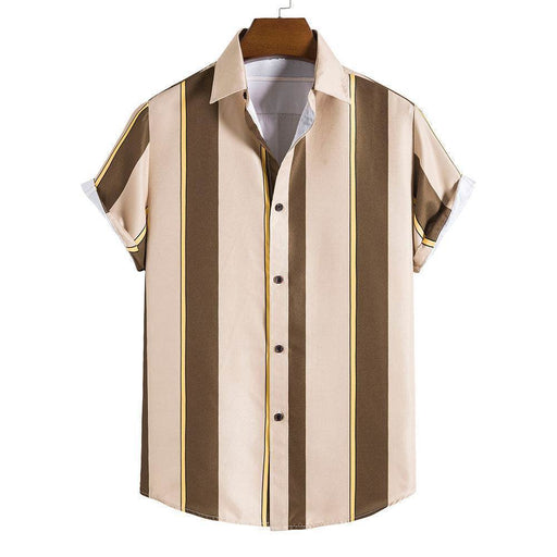 Dio Short-Sleeved Striped Shirt Casual Wear - For Men. - Dio Kollections