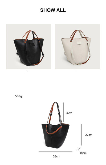 Vintage Lychee Pattern Vegetable Basket Handbag Versatile Shoulder Tote Bag