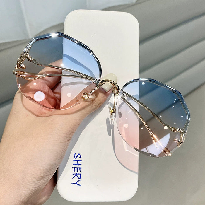 Dio Gradient Designer Vintage Pilot Retro Shades Cutting Lens Sunglasses - Dio Kollections