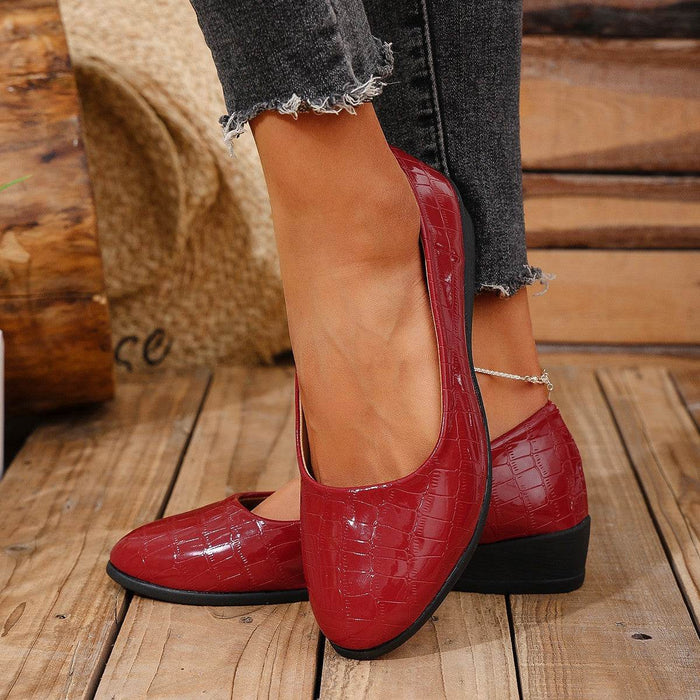 New Flat Single Large Size Women's Lazy Shallow Mouth Soft Sole Beanie Shoes - Dio Kollections