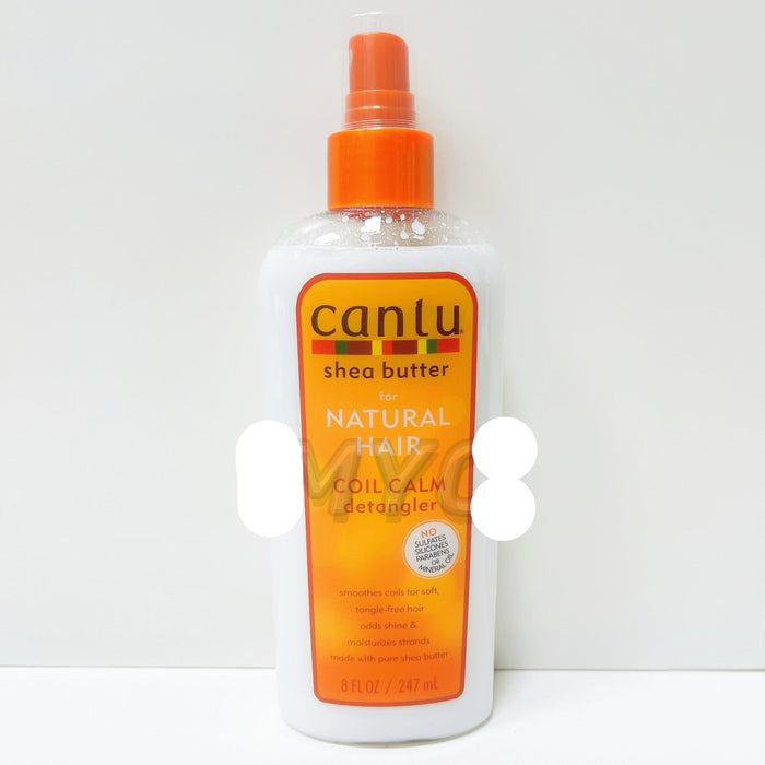 Canlu shea butter for natural hair detangler bottle on a white background