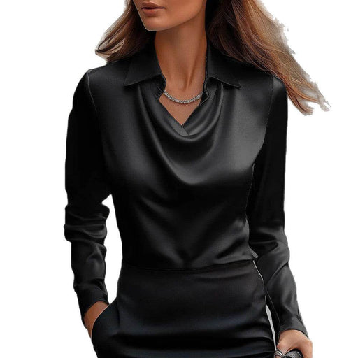 Dio Elegant Swing Collar Long Sleeve Women's Top - Stylish Ladies - Dio Kollections