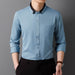 Men's Business Shirt Long Sleeve Non-Iron Four Sided Stretch Drill Buckle Shirt - Dio Kollections