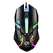 Gaming mouse with RGB lighting on a white background