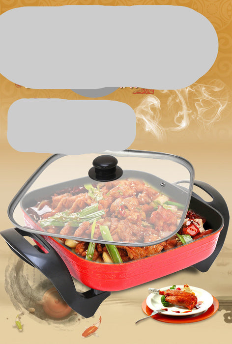 Non-Stick Grill Pot Electric Cooking Pot Electric Hot Pot Multifunctional