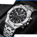 Dio Waterproof High-End Three-Eye Six-Needle Moon Phase Steel Strip Men's Watch - Dio Kollections