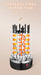 A stainless steel heating tube product shown on a beige background with orange arrows indicating airflow or heat circulation. The product consists of a black base, clear cylindrical tubes, and multiple black heating elements.