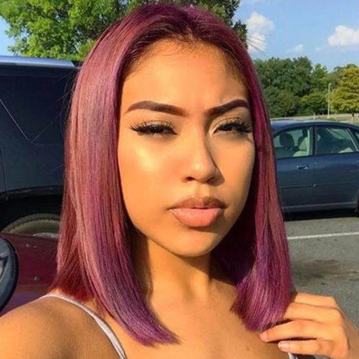 Short Bobo Wig with Mid-Part - Shoulder-Length Straight Hair in Various Colours - Dio Kollections