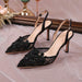 Elegant Pearl Stiletto Heels for Women – High Fashion Lace Wedding Shoes - Dio Kollections
