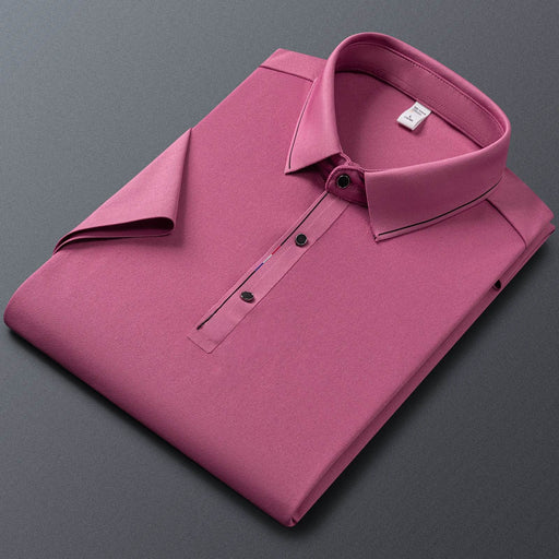 Cotton Short-sleeved Polo Shirt Men's Business Casual Lapel Solid Color Shirt - Dio Kollections