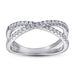 S925 Silver Women's Sterling Row Ring Same Row Diamond Zircon Women's Silver Ring Z+2 1/2 - Dio Kollections