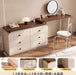Modern Walnut Solid Wood Dressing Table with Multi-Storage and Mirror Options - Dio Kollections