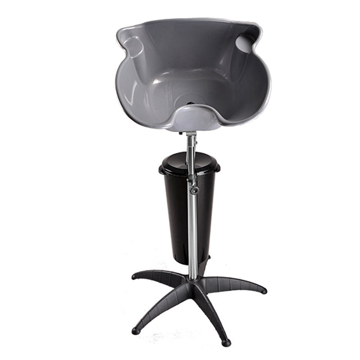 Hair washing chair with basin and stand on a white background