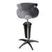 Hair washing chair with basin and stand on a white background