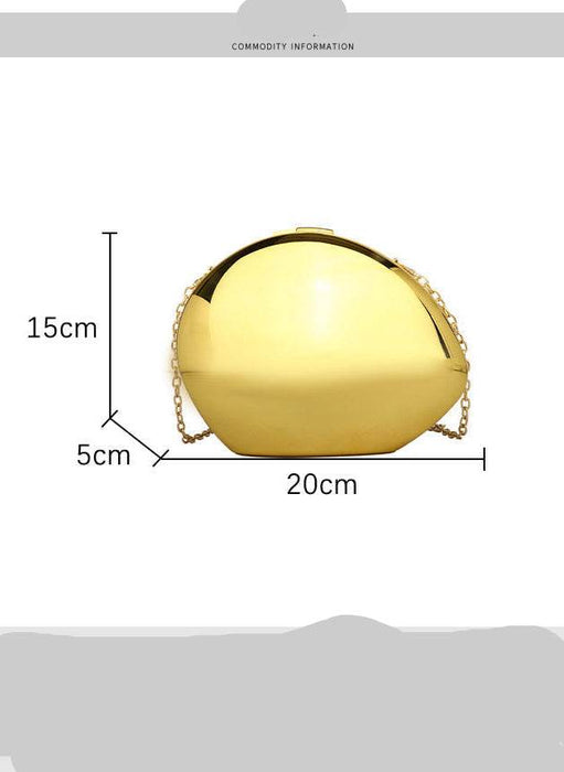 Trendy Oval Acrylic Box Bag with Chain Strap - Dio Kollections