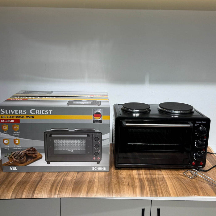 Stainless Steel Double Electric Oven, 38L Capacity with Touch Controls - Dio Kollections