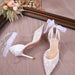 Elegant White Lace High Heel Sandals for Weddings and Special Occasions - Dio Kollections