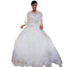 Dio Women's Vintage Short Sleeves Lace Appliques Ball Gown African Wedding Dresses - Dio Kollections