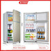 Two refrigerators with open doors showing contents, featuring the CHIGO brand.