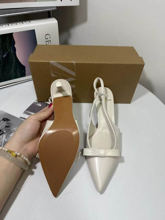 Elegant Pointed Toe Bow Strap Sandals for Women - Dio Kollections