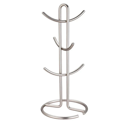 Metal bottle rack on a white background