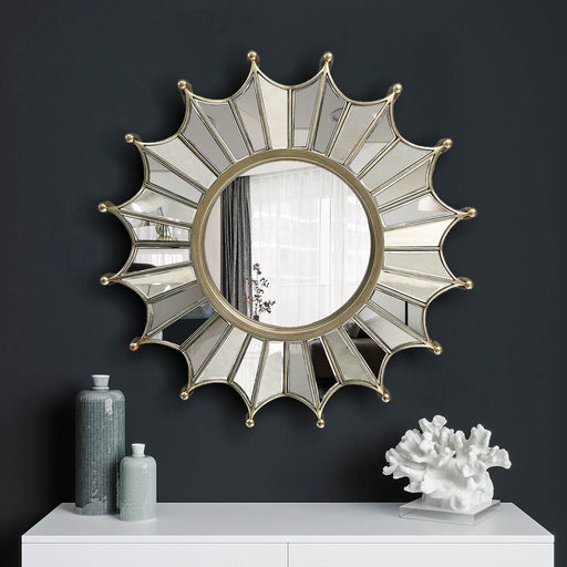 Nordic Style Modern Creative Sun Fireplace Entrance Decorative Wall Hanging Mirror - Dio Kollections