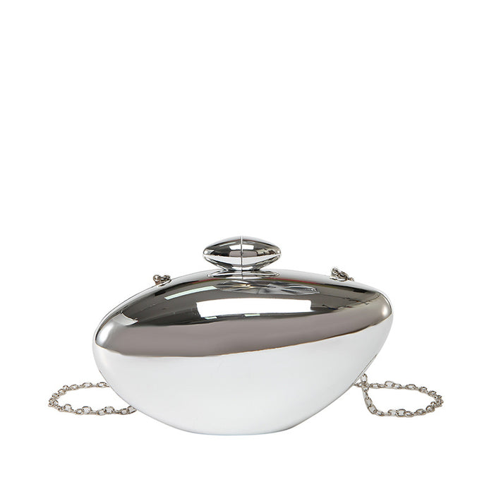 New Dinner Bag Oval Shell Goose Egg Acrylic Evening Chain Shoulder Bag