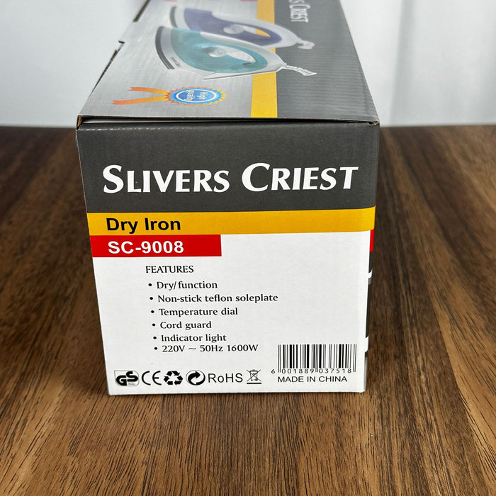 Slivers Priest Dry Iron box on a wooden surface